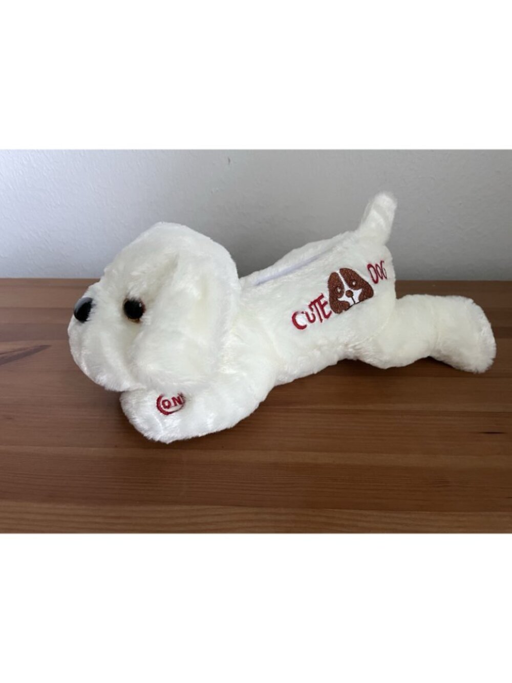 2026 Mardi Gras Float Throw Dog toy light up white cute dog big head 13" - Picture 2 of 6